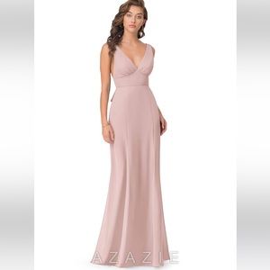 AZAZIE CHRISTIANA BRIDESMAID GOWN DUSTY ROSE